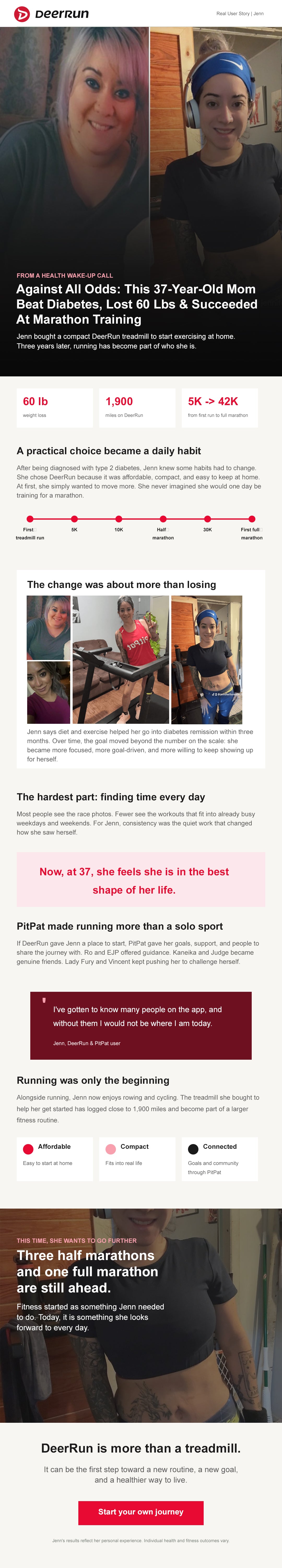 Against All Odds: This 37‑Year‑Old Mom Beat Diabetes, Lost 60 Lbs & Succeeded At Marathon Training