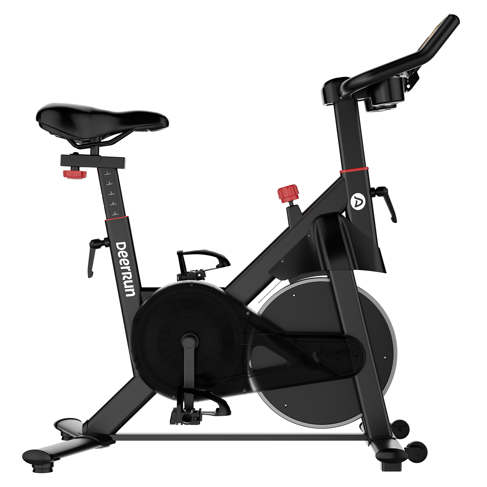 DeerRun S500 Pro King Size Indoor Exercise Bike for Tall Riders 32 Magnetic Resistance, LED Screen