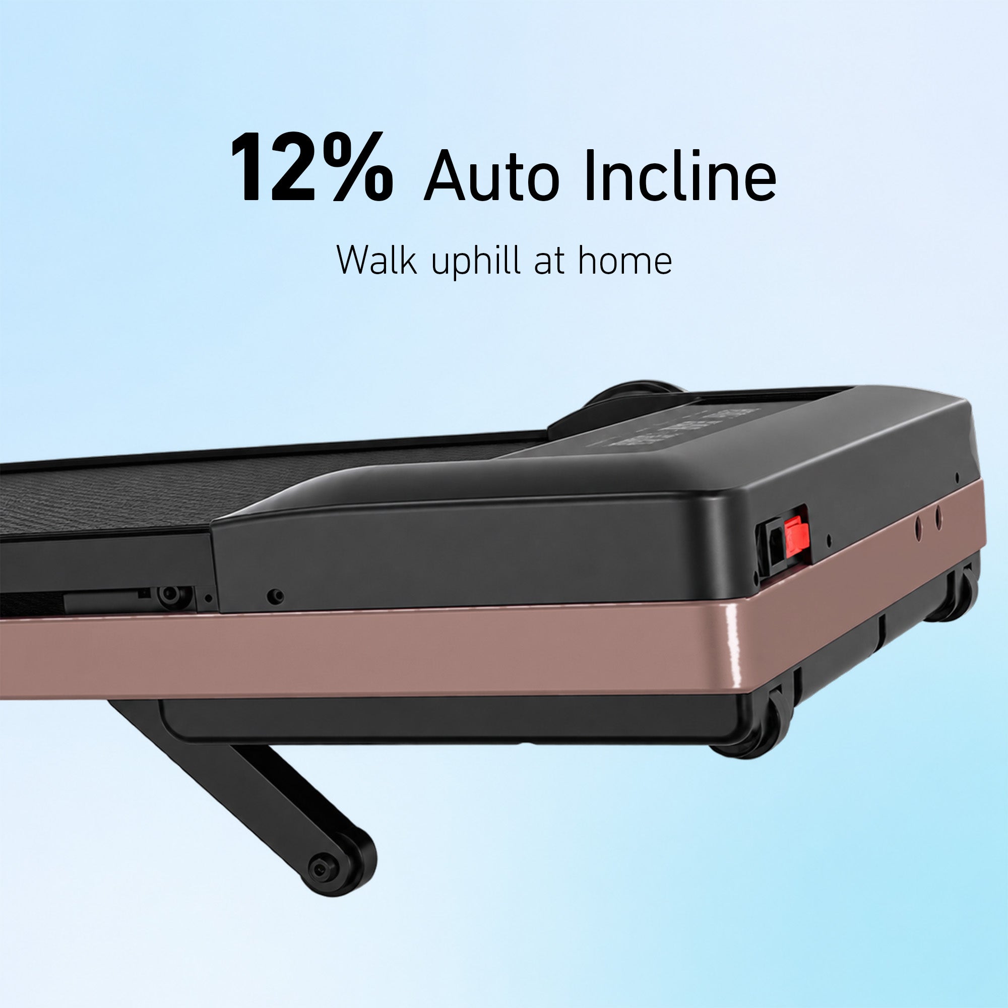 DeerRun Z10 12% Auto Incline Smart Walking Pad Treadmill with remote control-Black