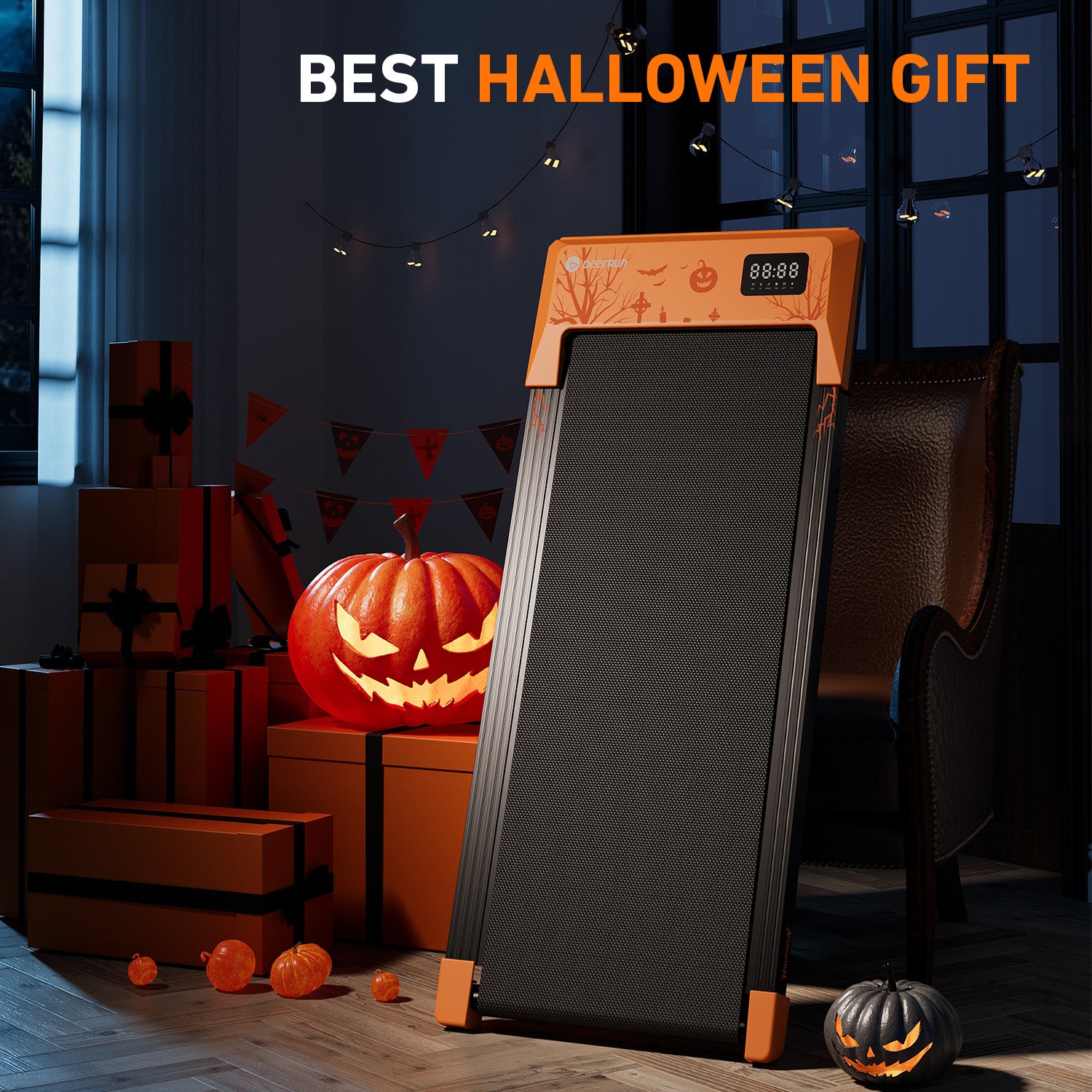 DeerRun Q1 Halloween Edition walking pad treadmill - Season Fitness Gift & Lifestyle Upgrade