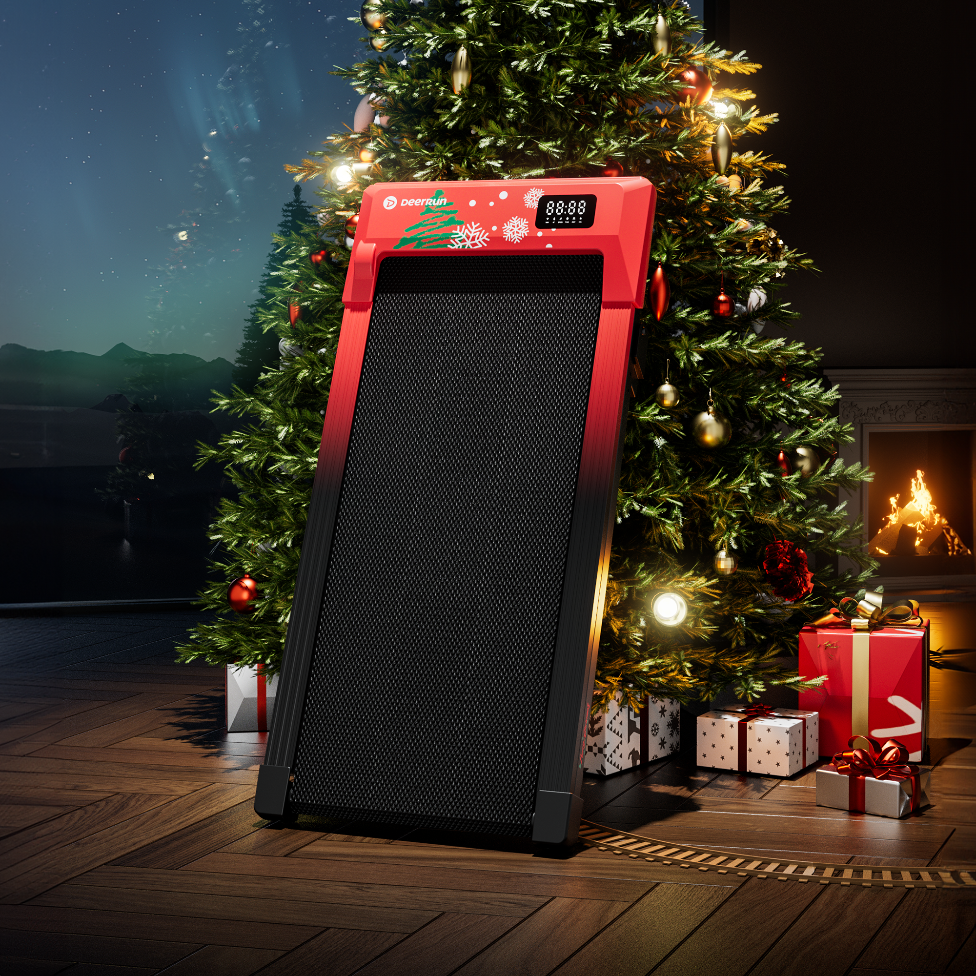 Q2 Christmas Edition 7% Incline Smart Walking Pad Treadmill