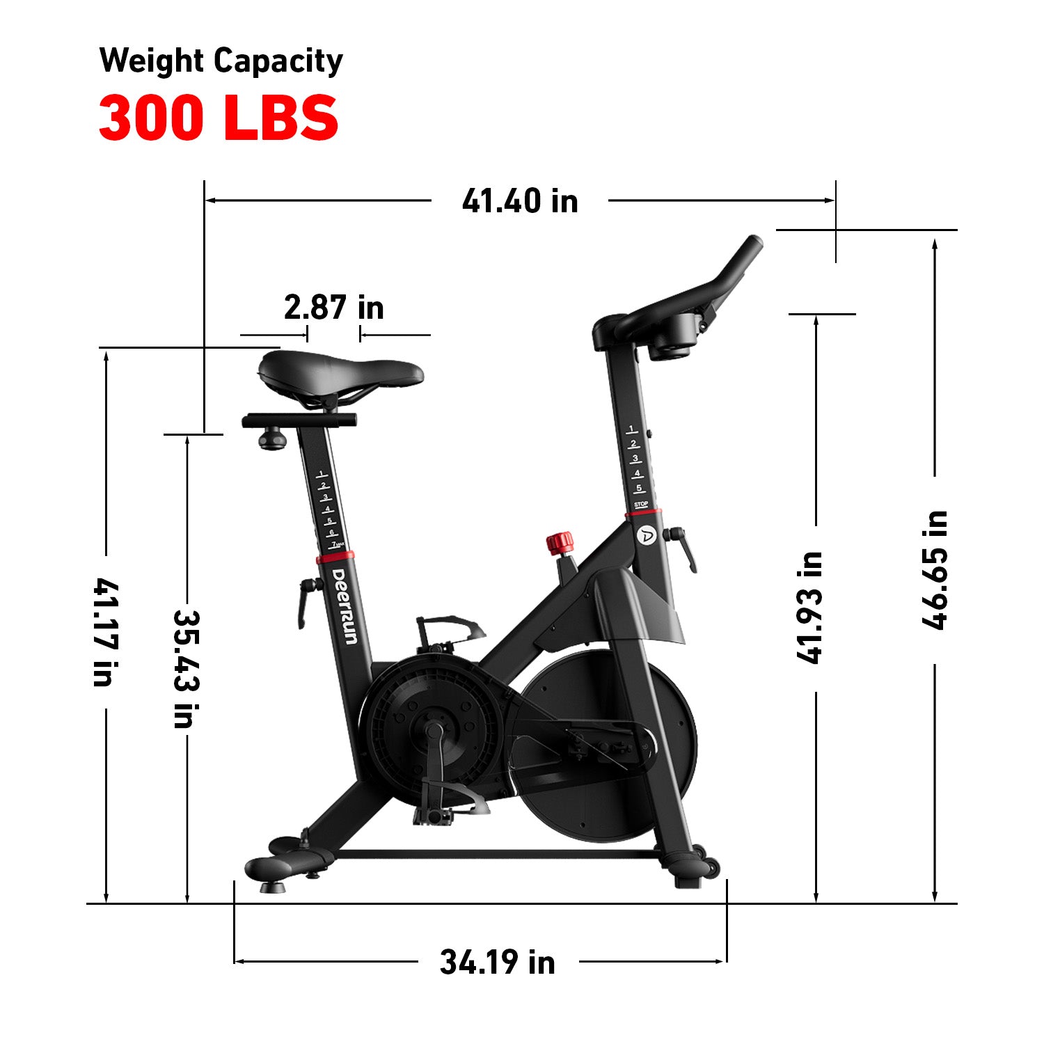 DeerRun S500 PM 25-level Magnetic Resistance Indoor Smart Bike with One-Way Bearing System