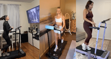 DeerRun A6 Plus foldable home treadmill with incline and smart tracking for walking and running