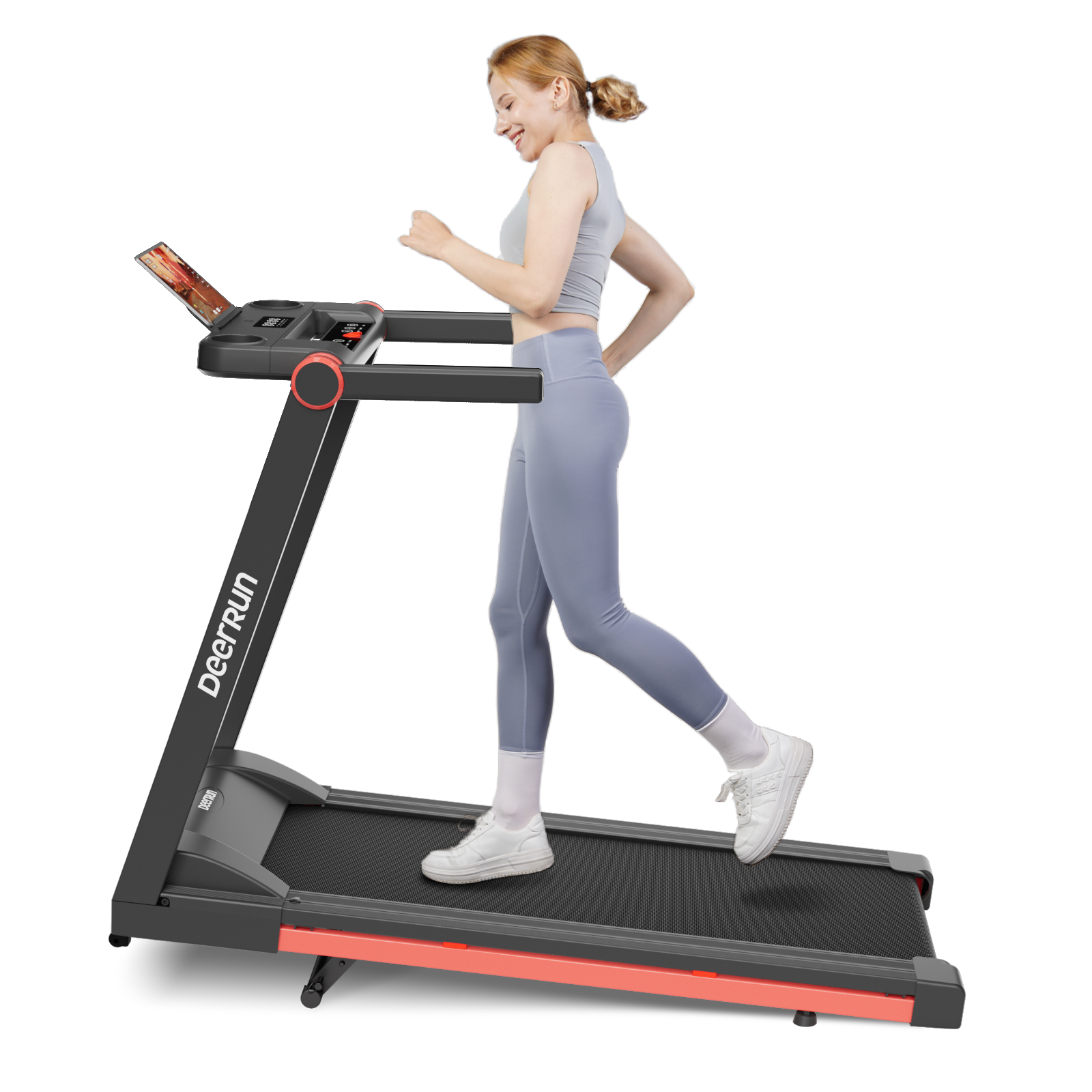 DeerRun A1 Pro Move+  6% Incline Foldable Treadmill——2025 Upgraded Chip & NFC Support | 350Lbs, 10mph Black