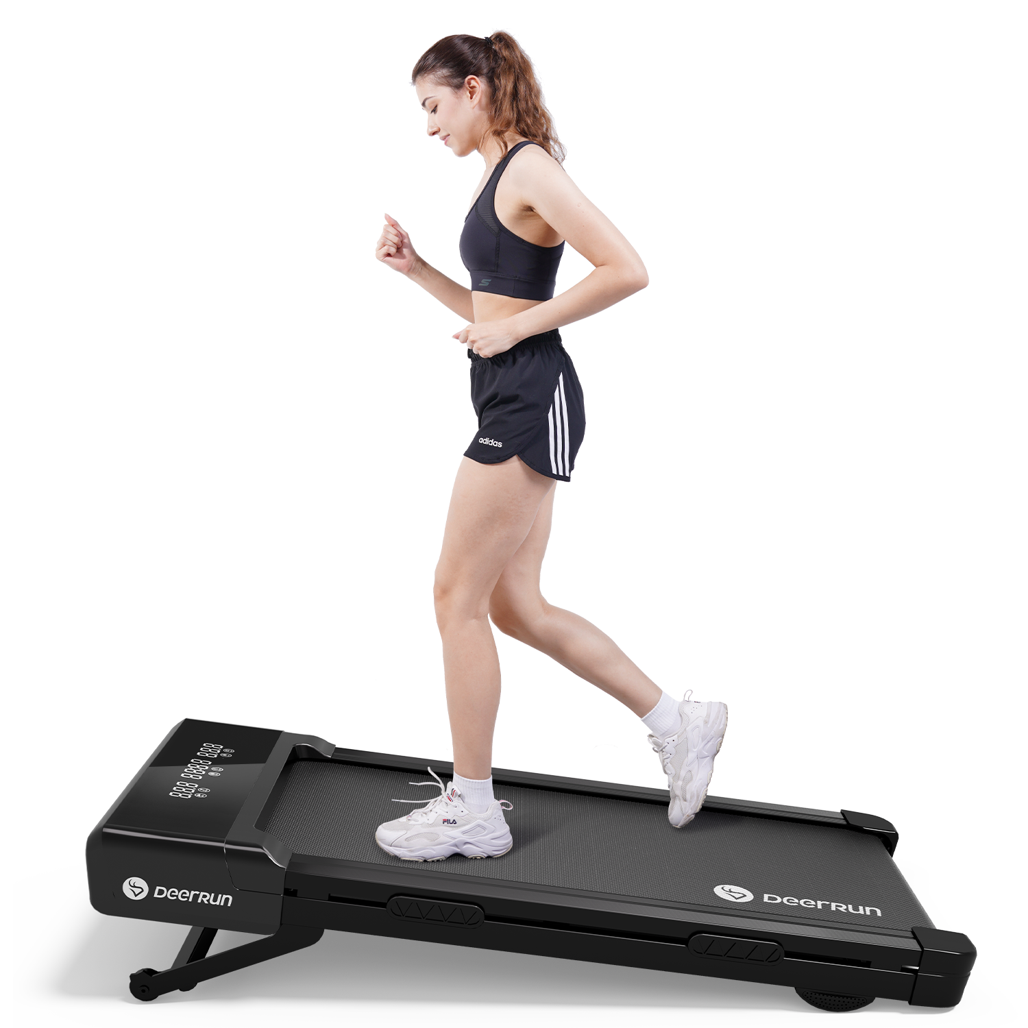 DeerRun Z10 Upgrade Smart Walking Pad Treadmill with remote control 12% Auto Incline - Black, More Light, More Thin