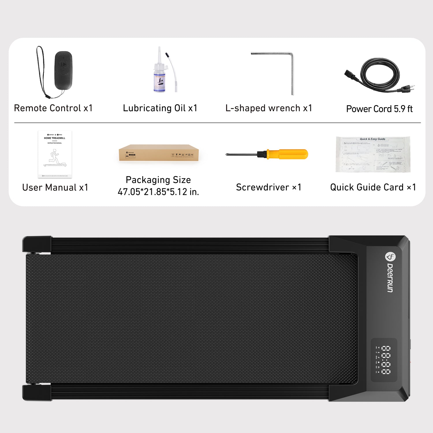 DeerRun Q1 Urban Plus Smart Walking pad Treadmill with Remote Control - 350 lbs