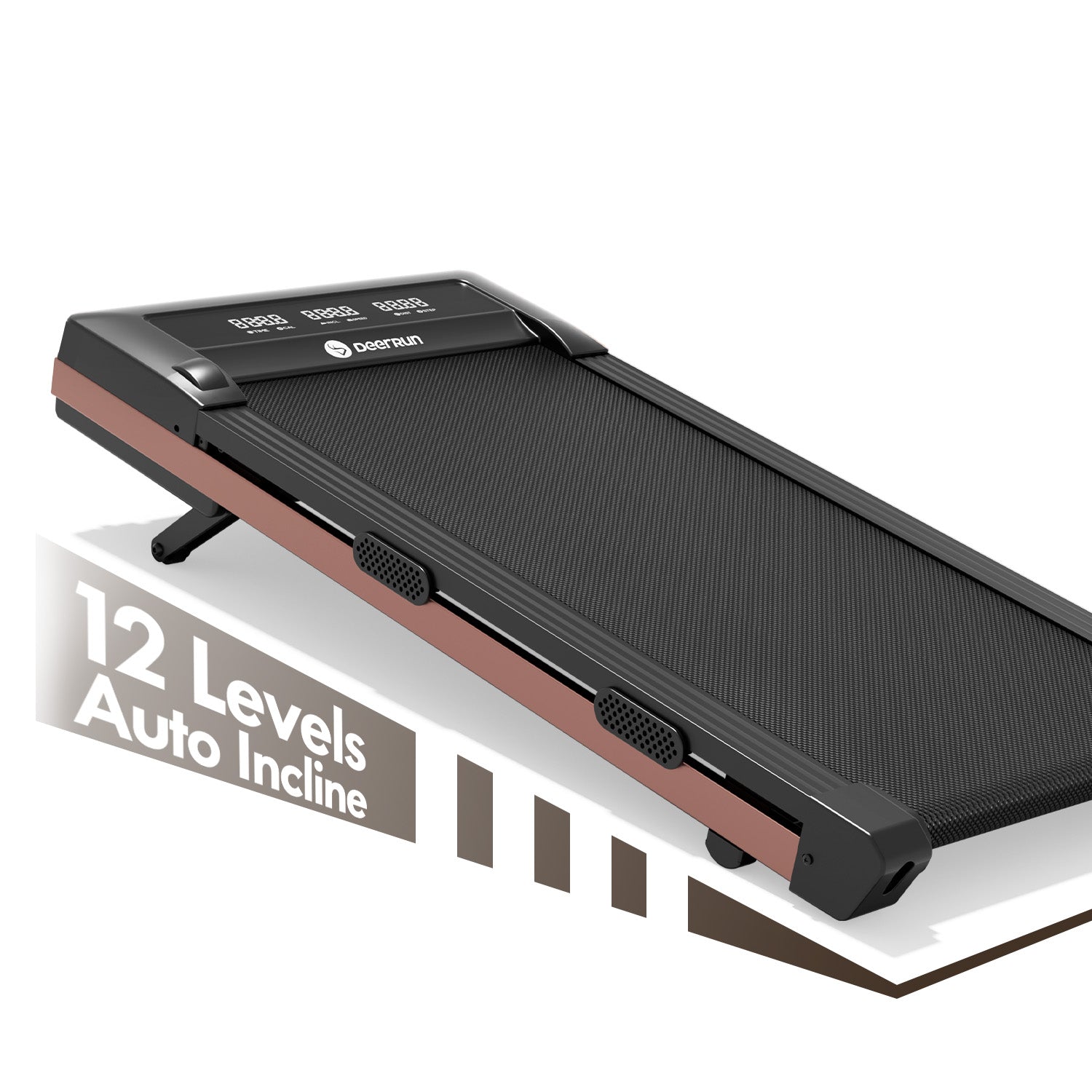 DeerRun Z10 12% Auto Incline Smart Walking Pad Treadmill with remote control-Rose Gold