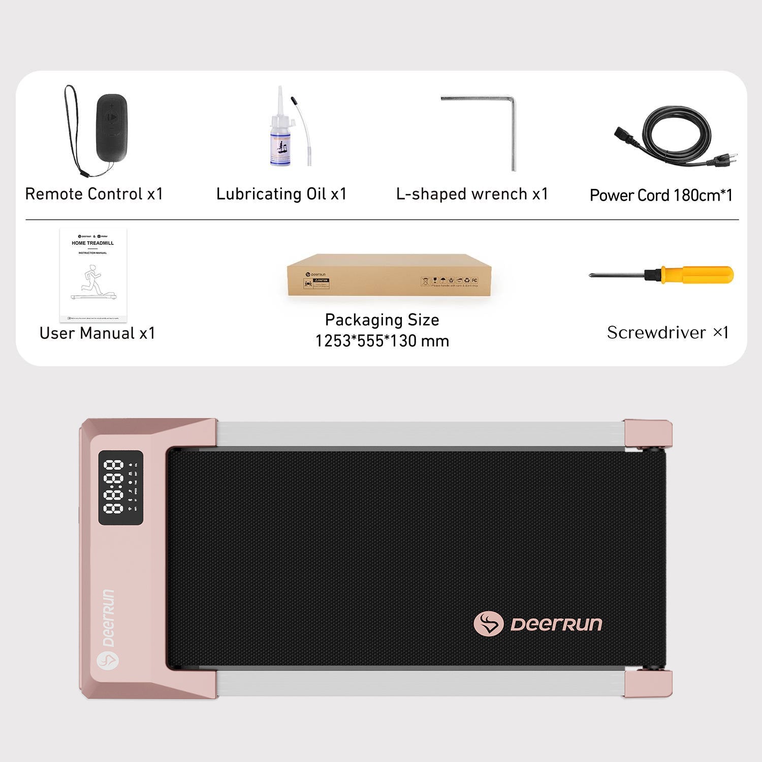 DeerRun Q1 Urban Plus Smart Walking pad Treadmill with Remote Control - 350 Lbs