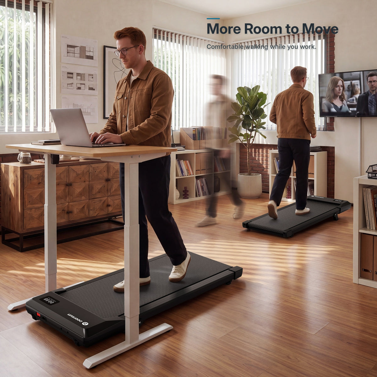 DeerRun 2026 Q2 Urban Plus Smart Walking Pad with 7% Incline for Space-Saving Active Walking