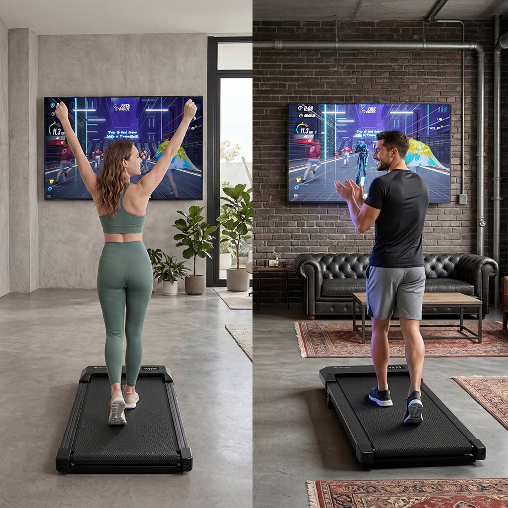 DeerRun Q2 Urban Smart Walking Pad with 7% Incline Treadmill Remote Control Black