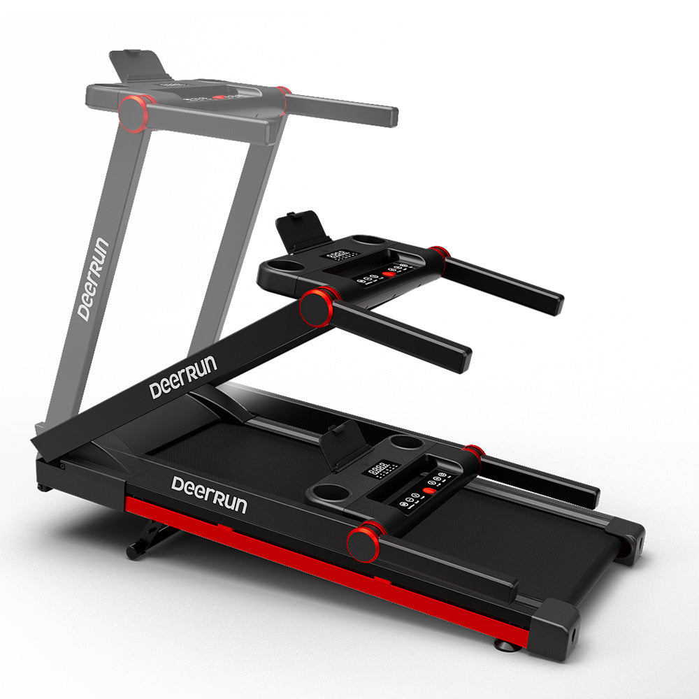 DeerRun A1 Pro Move+  6% Incline Foldable Treadmill——2025 Upgraded Chip & NFC Support | 350Lbs, 10mph Silver