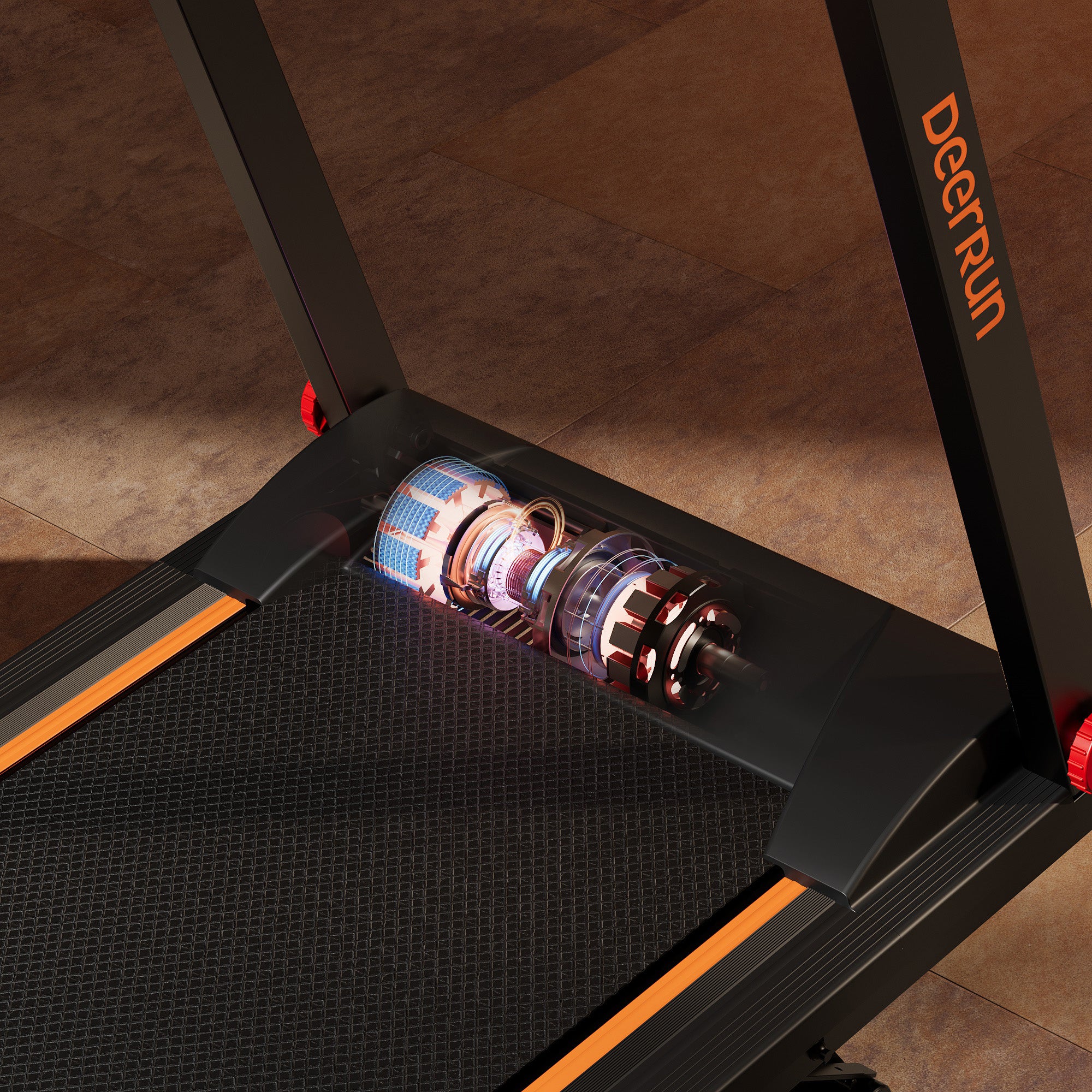DeerRun A1 Pro Move+ Smart Foldable Treadmill with 6% Incline & NFC | 350Lbs, 10mph, Black