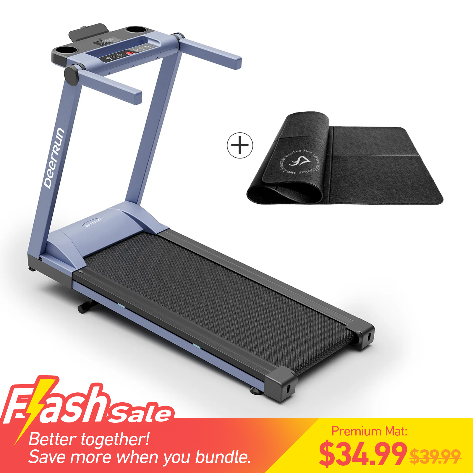 DeerRun A1 Pro Move+  6% Incline Foldable Treadmill——2025 Upgraded Chip & NFC Support | 350Lbs, 10mph