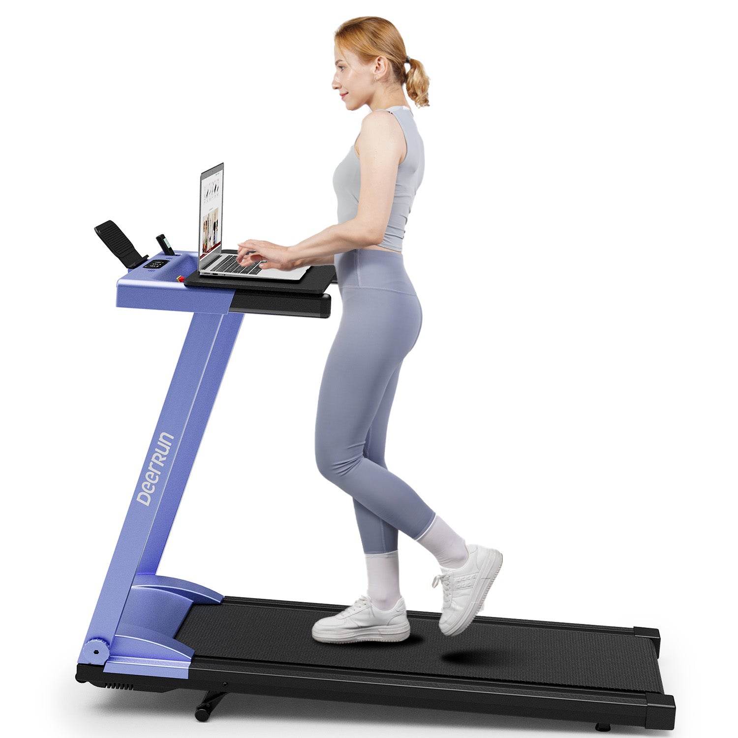 DeerRun A1 Pro Ultra Folding Smart 6% Incline Treadmill With Tabletop - 7.5MPH, 300LBS