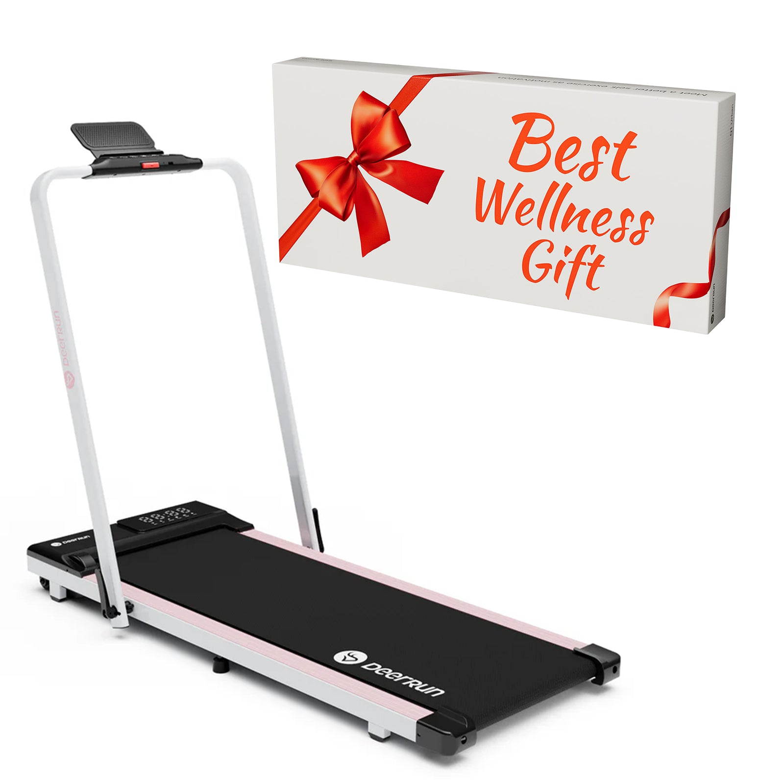 DeerRun A5 Pro Smart 2 in 1 Folding Treadmill Pink & Gift giving