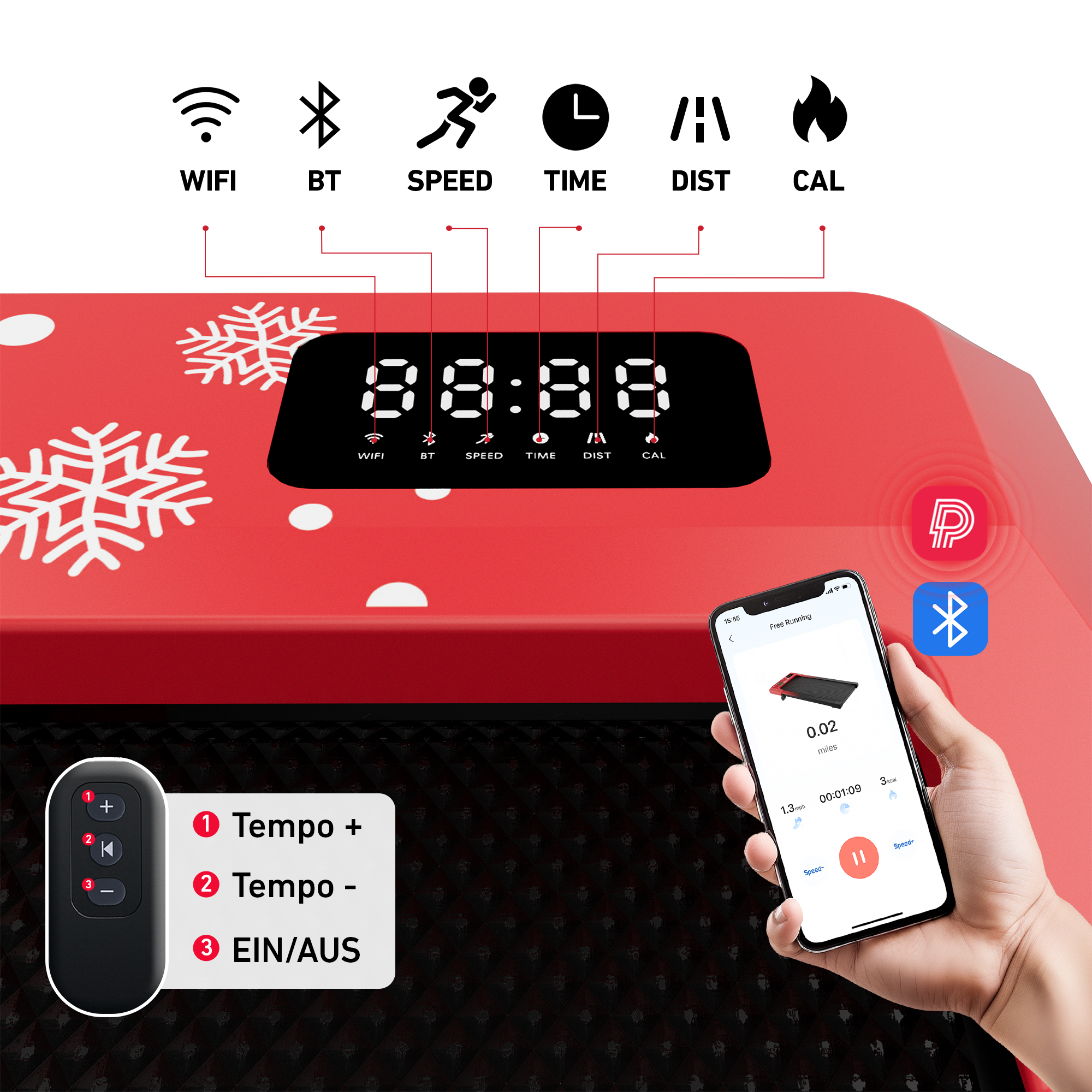 DeerRun Q2 Urban Smart Walking Pad with Incline Treadmill Remote Control