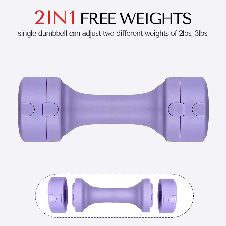 DeerRun® Dumbbell - Each 3lbs, Pair 6lbs for Women at Home