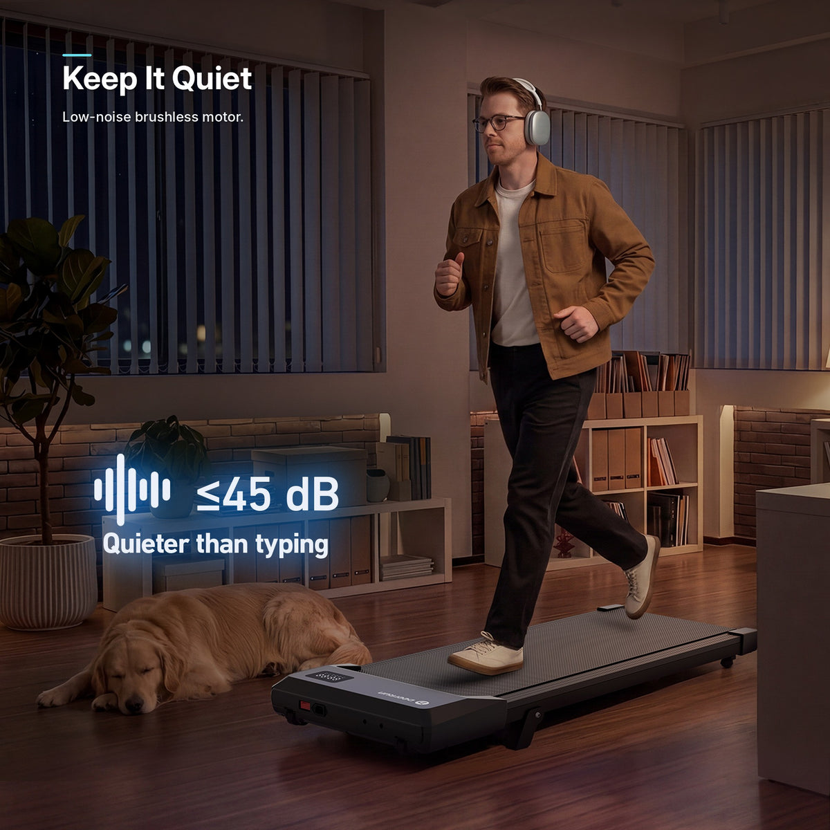 DeerRun 2026 Q2 Urban Plus Smart Walking Pad with 7% Incline for Space-Saving Active Walking
