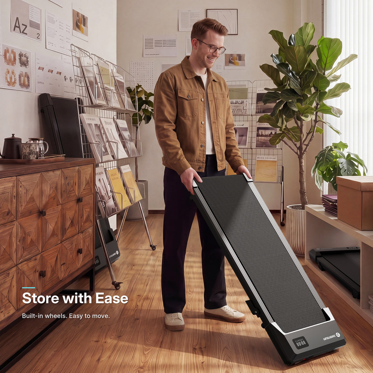 DeerRun 2026 Q2 Urban Plus Smart Walking Pad with 7% Incline for Space-Saving Active Walking