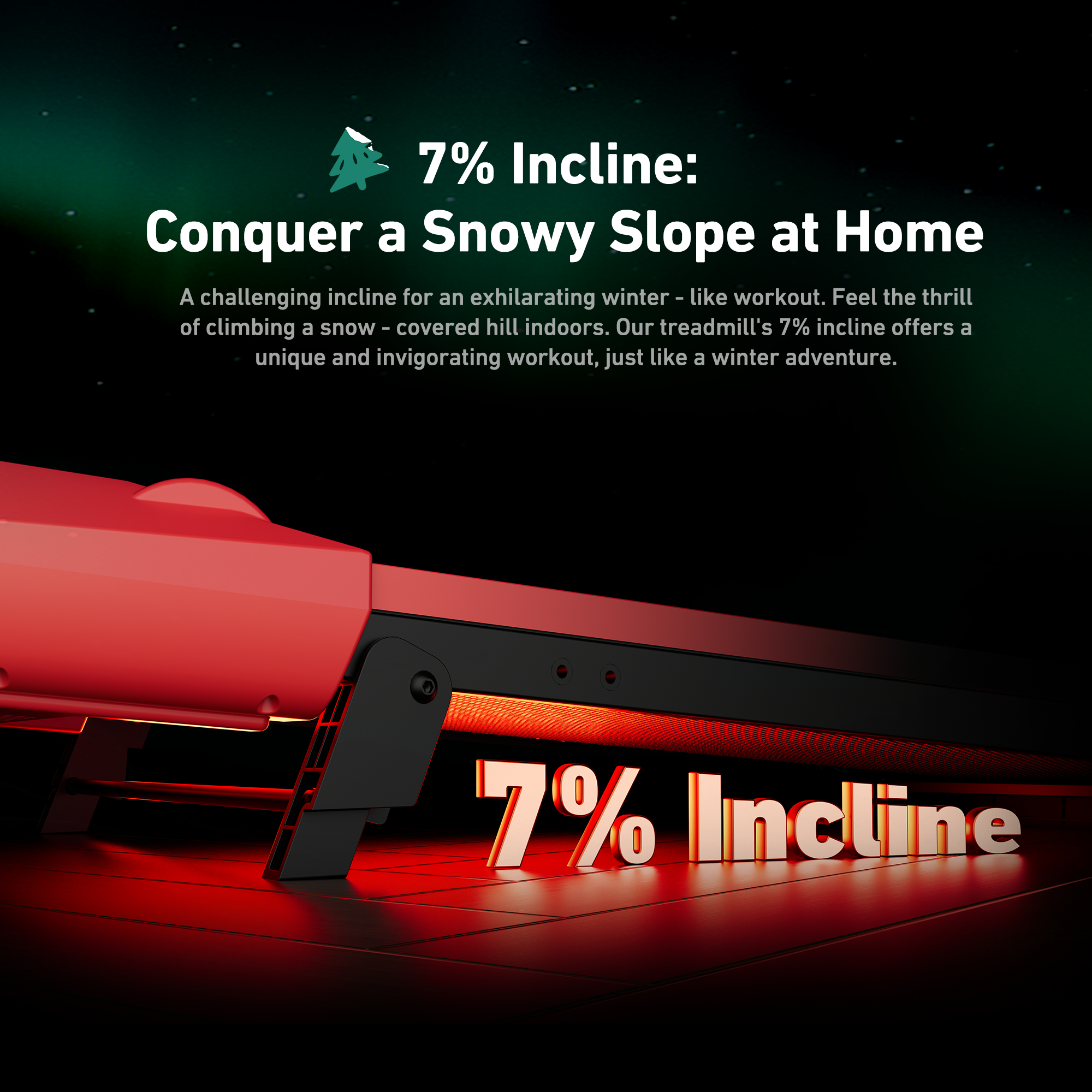 Q2 Christmas Edition 7% Incline Smart Walking Pad Treadmill