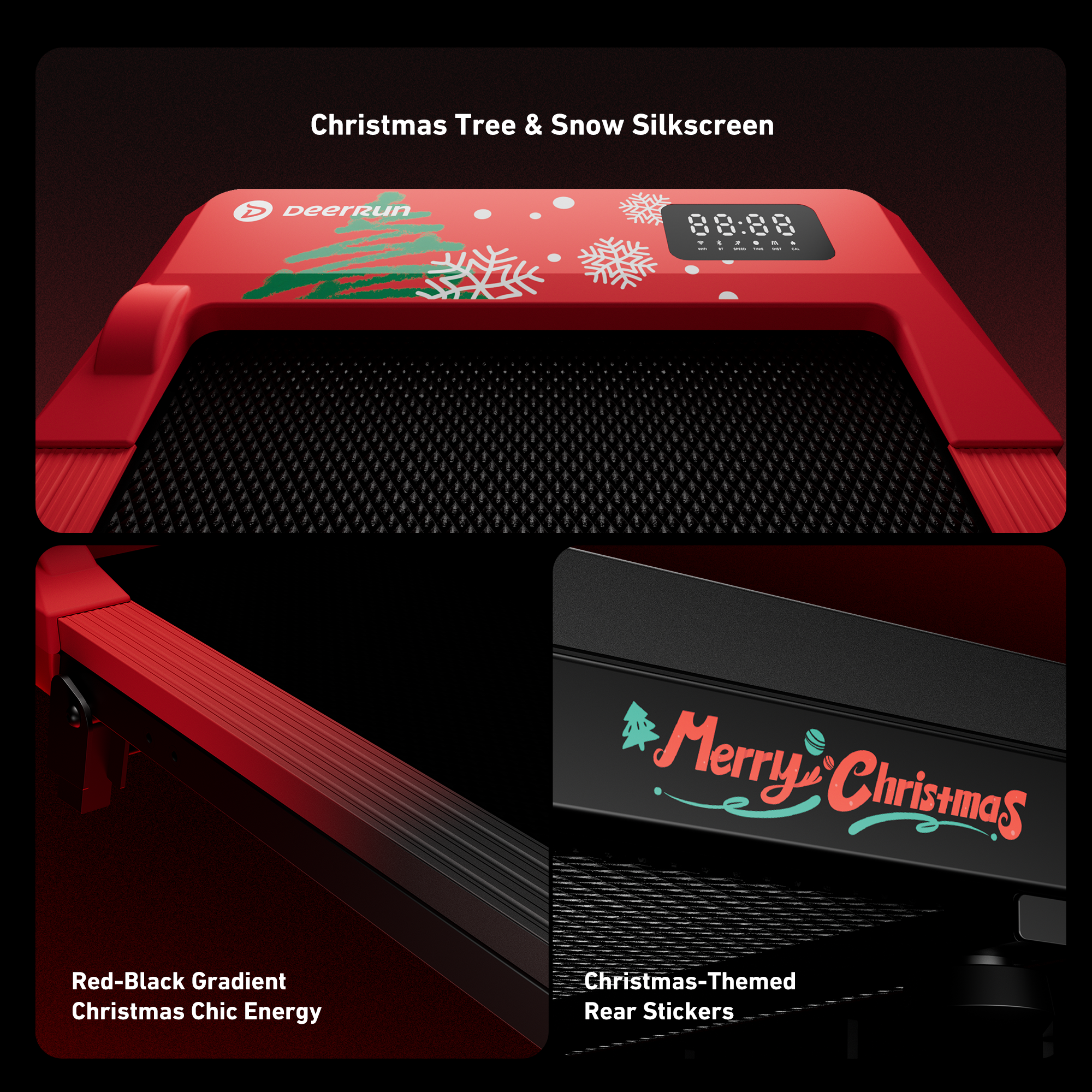 Q2 Christmas Edition 7% Incline Smart Walking Pad Treadmill