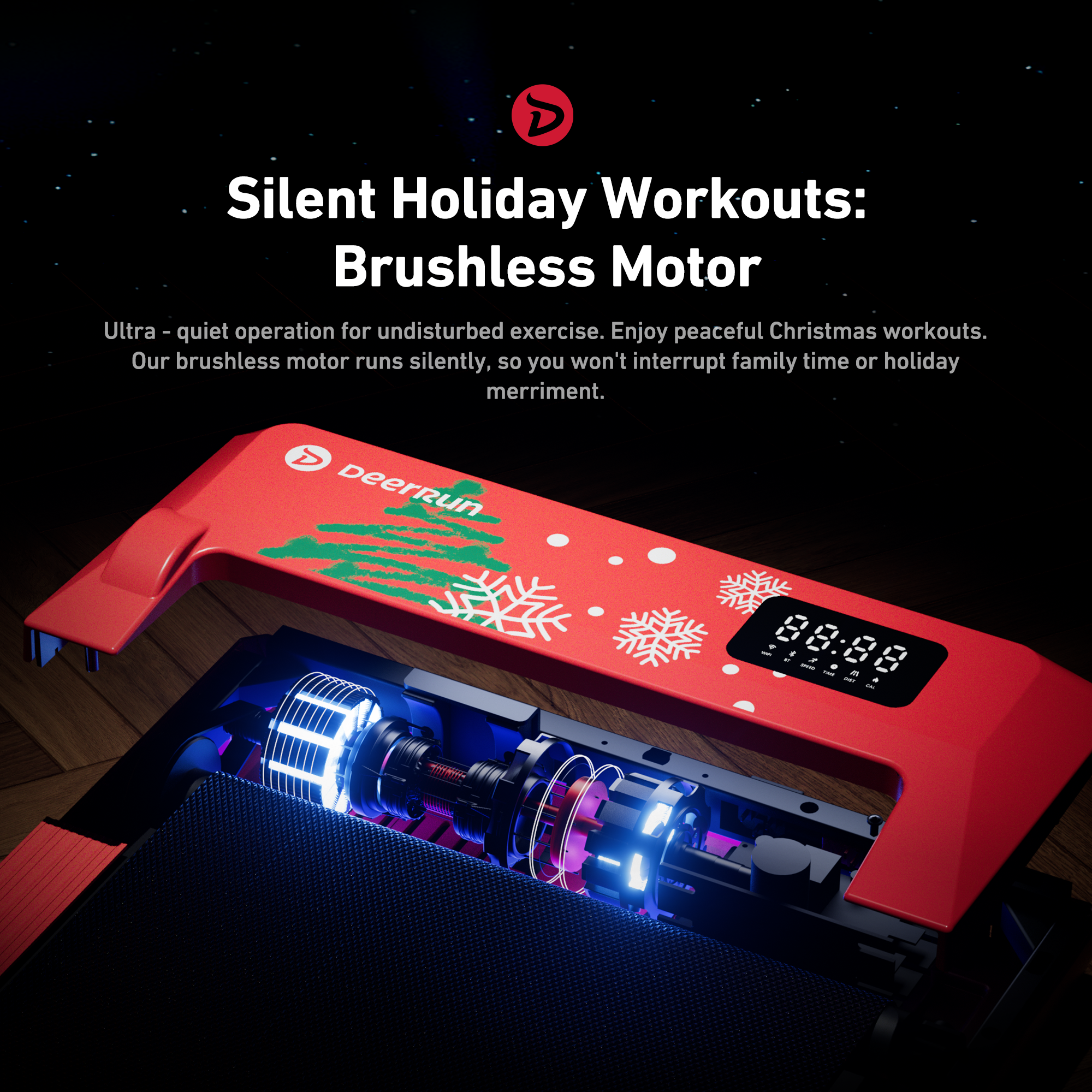 Q2 Christmas Edition 7% Incline Smart Walking Pad Treadmill
