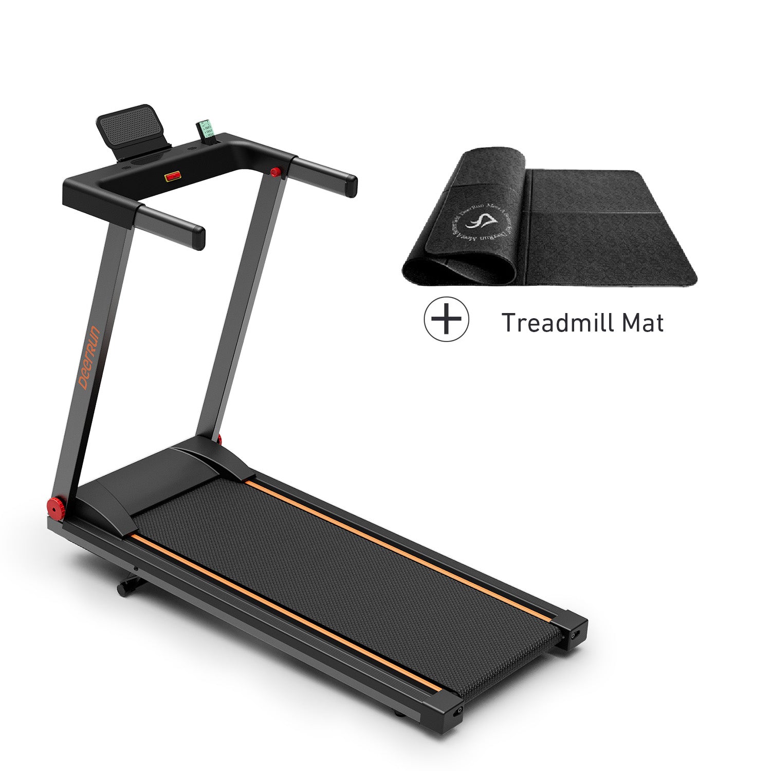 DeerRun A1 Pro Move+ Smart Foldable Treadmill with 6% Incline & NFC | 350Lbs, 10mph, Black