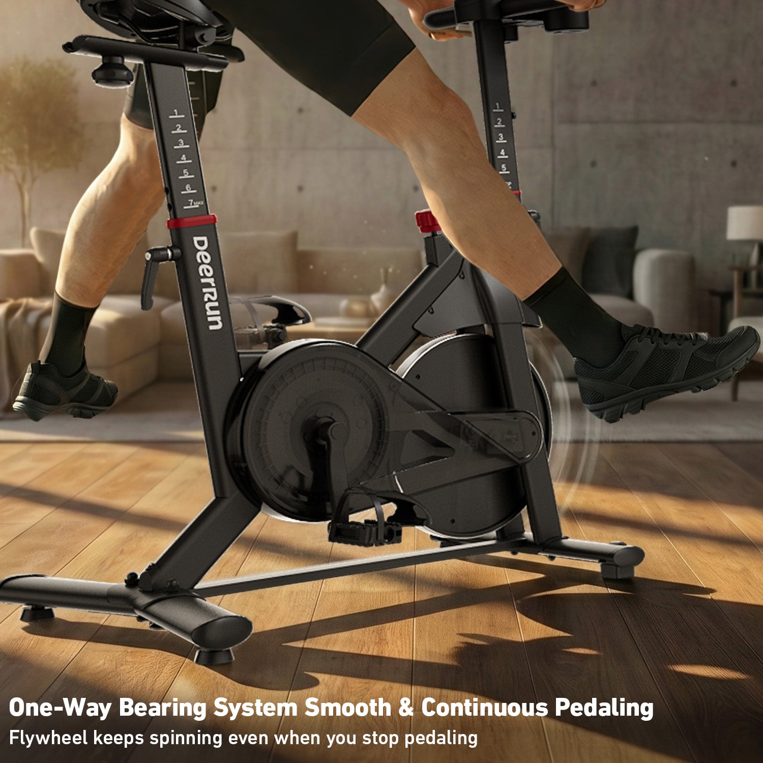 DeerRun S500 PM 25-level Magnetic Resistance Indoor Smart Bike with One-Way Bearing System