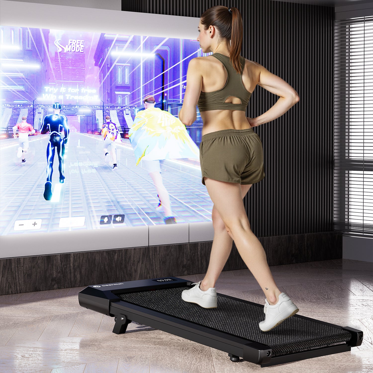 Q2 Urban Plus 7% Incline Longer belt Walking Pad Treadmill with Remote Control