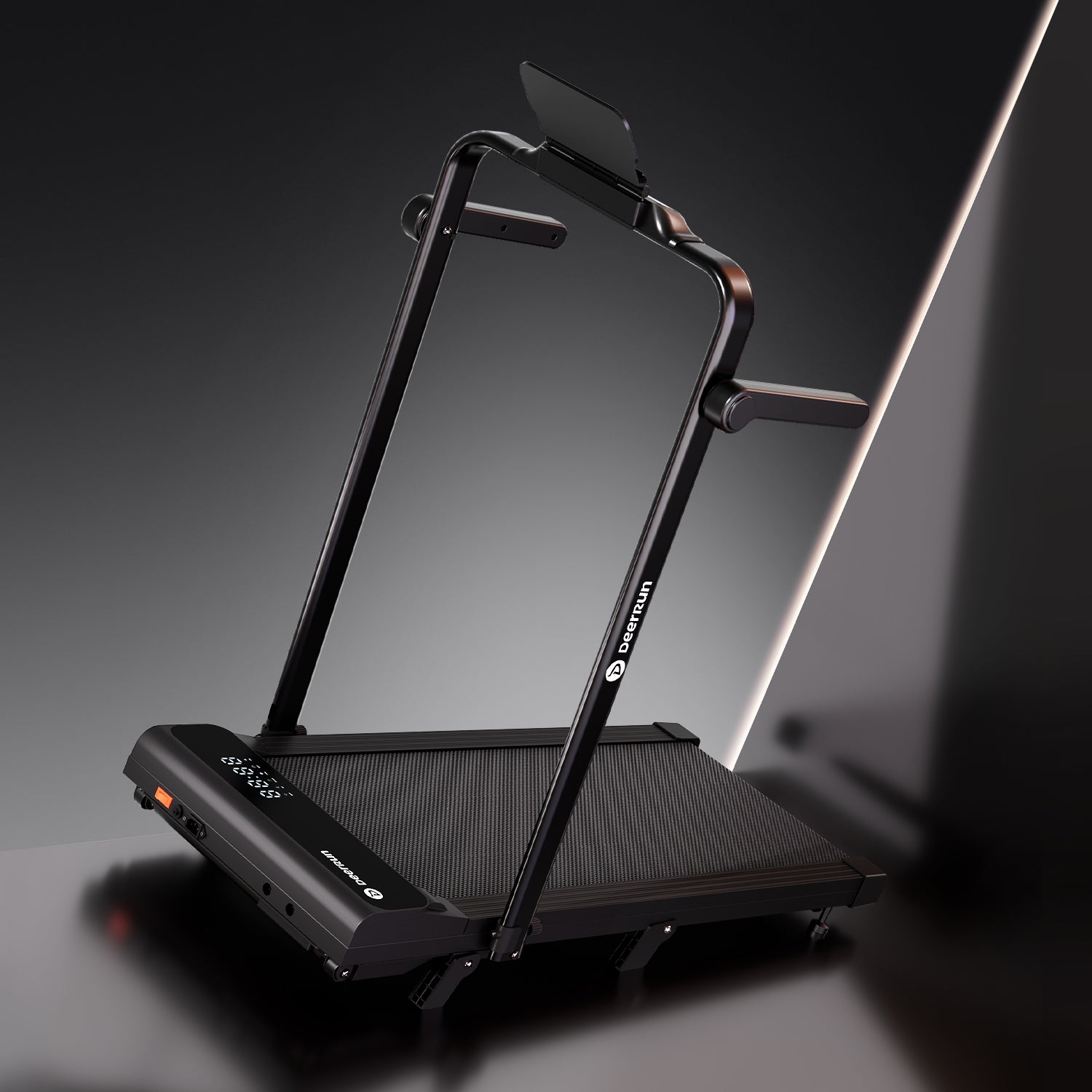 2026 New A6 Plus Handle 5% Incline 2 in 1 Foldable Treadmill with Whole Screen Upgraded Chip & NFC Support | 300 lbs, 7.5 mph, Black