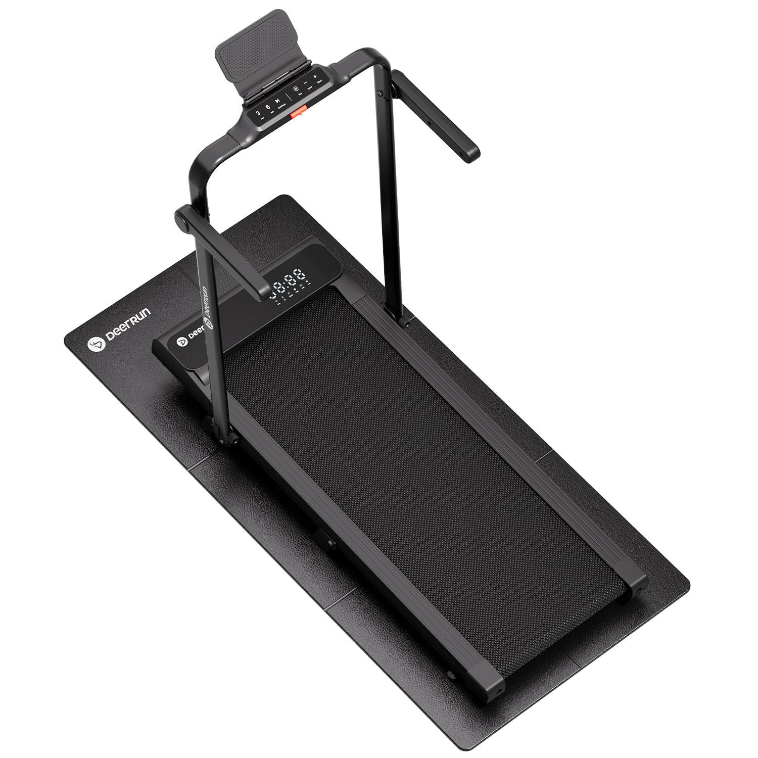 2026 New A6 Plus Handle 5% Incline 2 in 1 Foldable Treadmill with Whole Screen Upgraded Chip & NFC Support | 300 lbs, 7.5 mph, Black