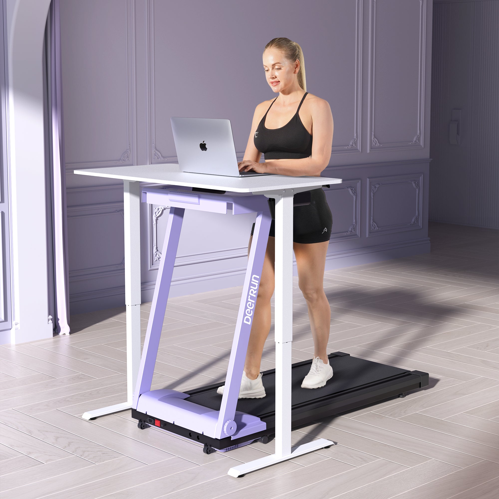 DeerRun A1 Pro Move+  6% Incline Foldable Treadmill——Upgraded Chip & NFC Support | 350Lbs, 10mph Dreamy Violet