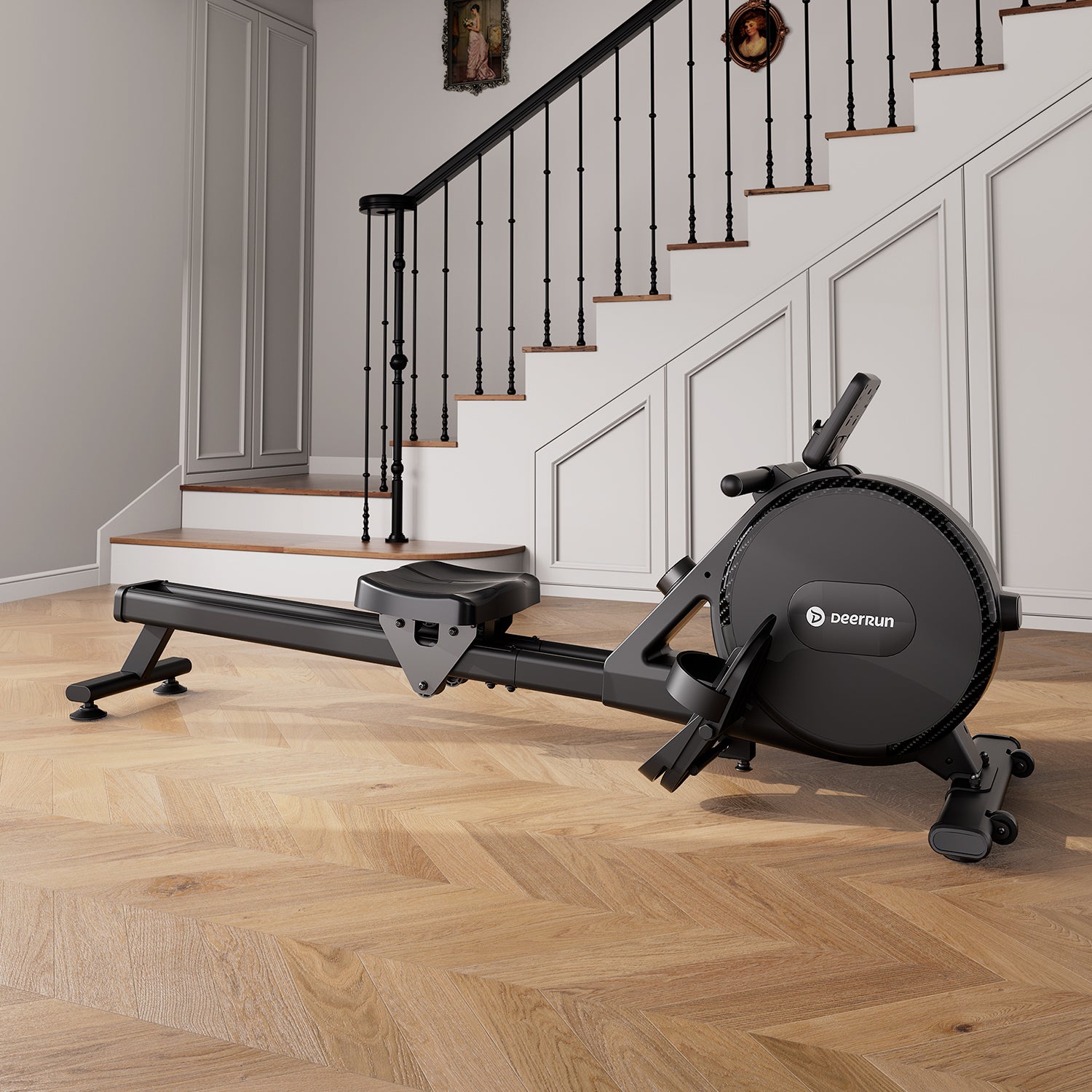 DeerRun R1 Pro Ultra-Quiet 32-Level Magnetic Resistance Smart Rower for Home