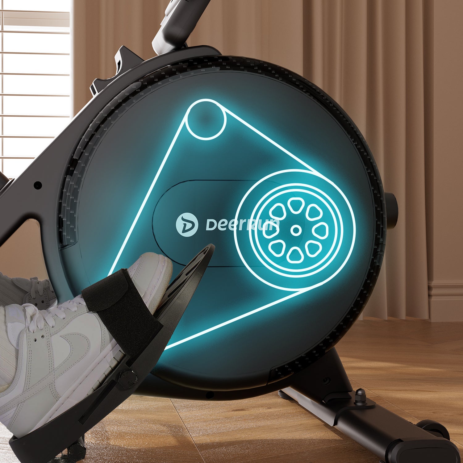 DeerRun R1 Pro Ultra-Quiet 32-Level Magnetic Resistance Smart Rower for Home