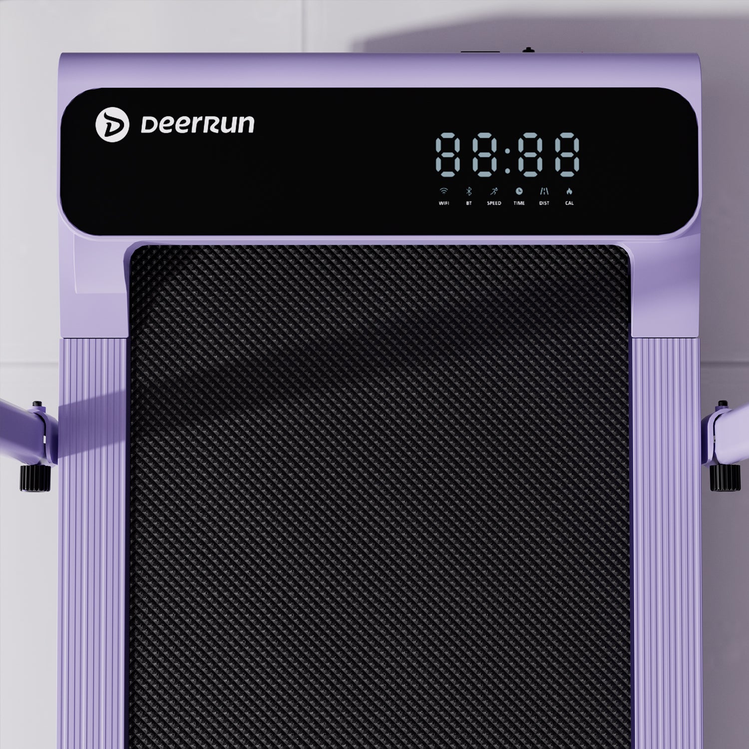 2026 New A6 Plus Handbar 5% Incline 2 in 1 Foldable Treadmill with Whole Screen Upgraded Chip & NFC Support | 300Lbs, 7.5Mph, Purple