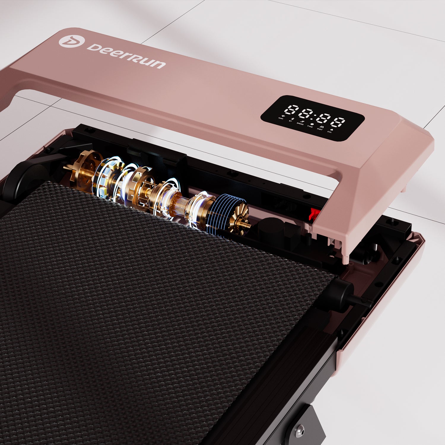 DeerRun Q2 Urban 7% Incline Smart Walking Pad Treadmill with Remote Control Rose Gold