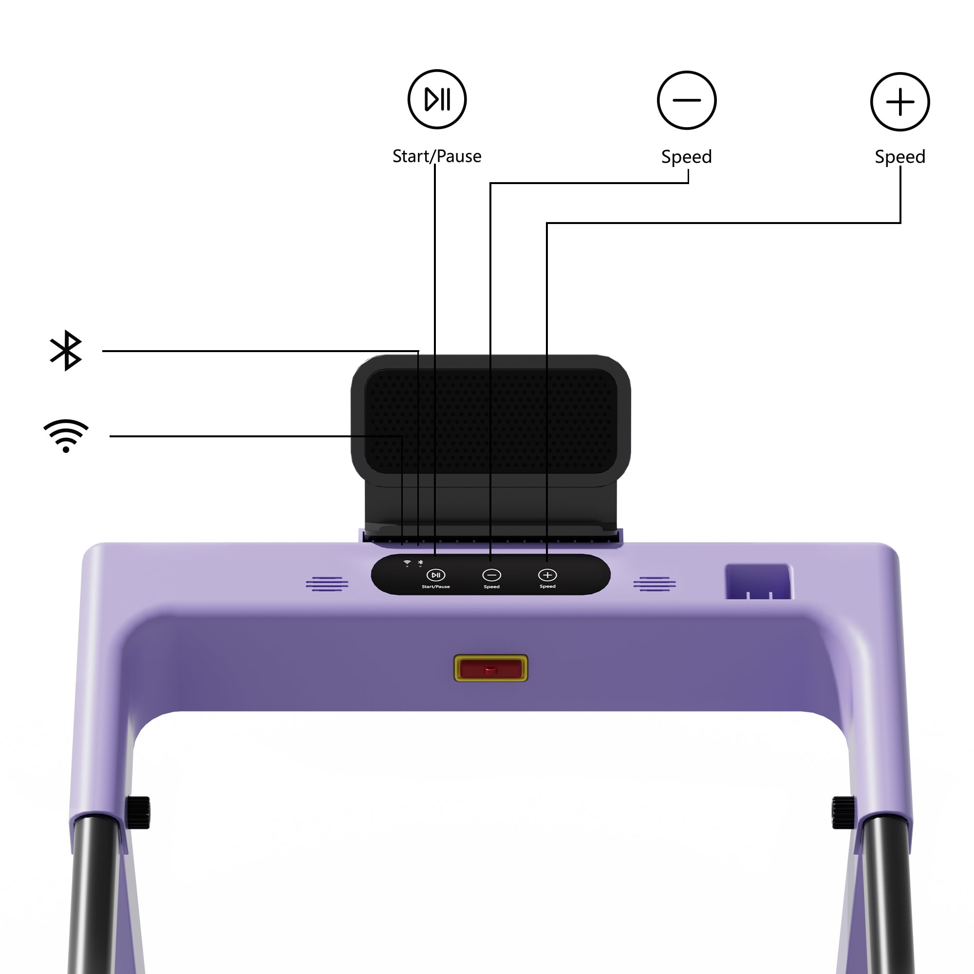 DeerRun A1 Pro Move+  6% Incline Foldable Treadmill——Upgraded Chip & NFC Support | 350Lbs, 10mph Dreamy Violet