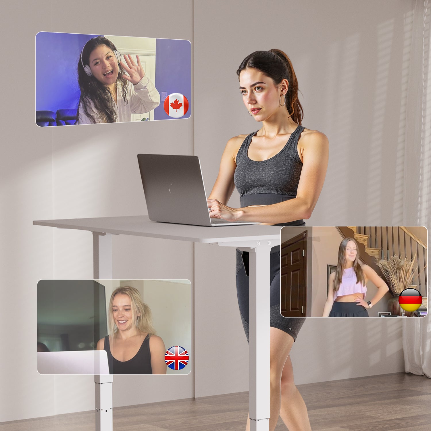 DeerRun Q2 Urban 7% Incline Smart Walking Pad Treadmill with Remote Control Black