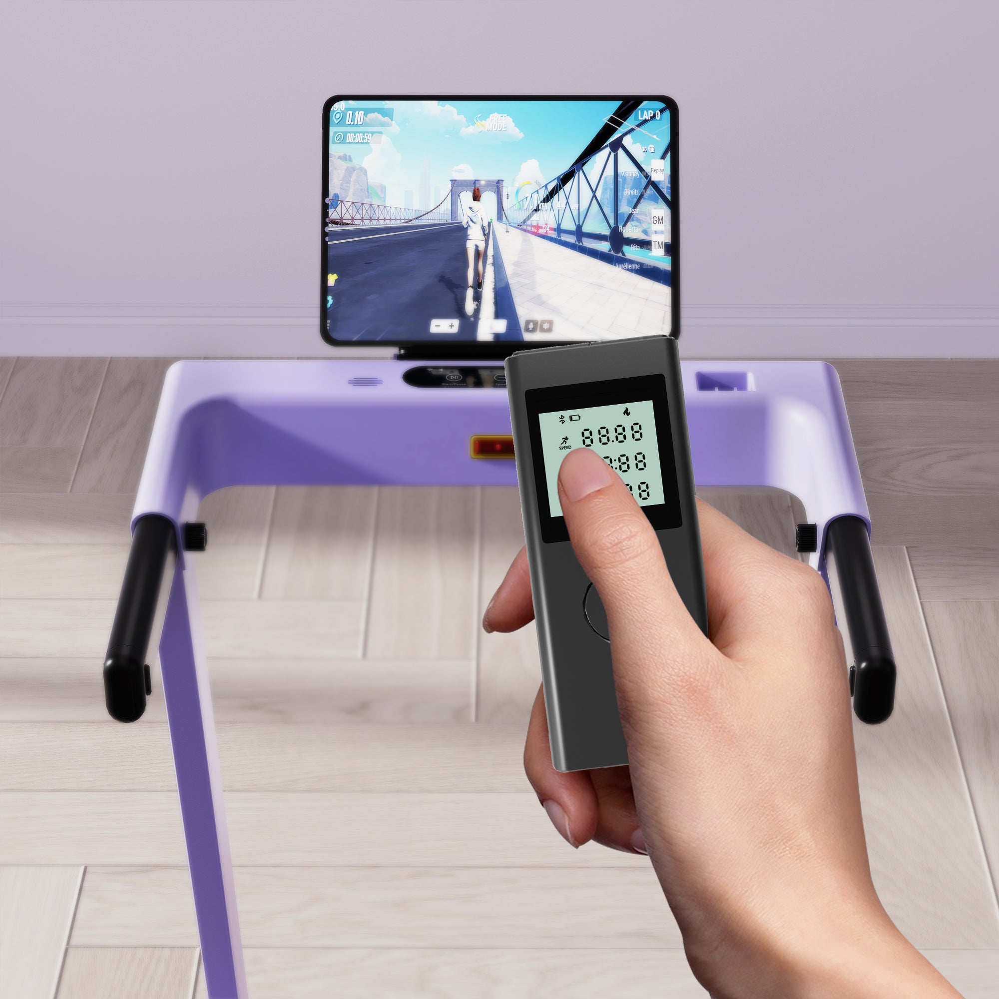DeerRun A1 Pro Move+  6% Incline Foldable Treadmill——Upgraded Chip & NFC Support | 350Lbs, 10mph Dreamy Violet