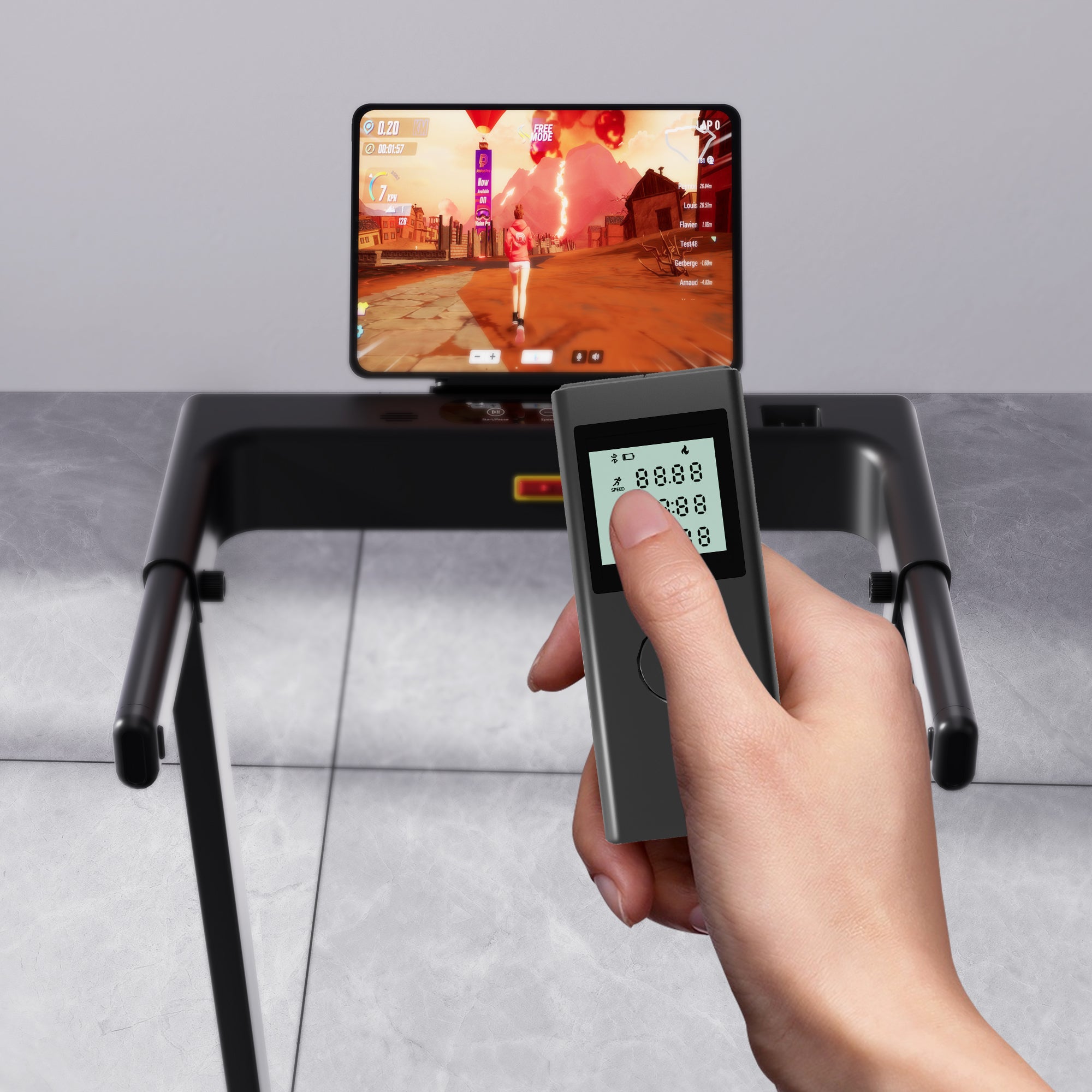 DeerRun All-New 2026 A1 Pro Move+ Smart Foldable Treadmill with 6% Incline & NFC | 350Lbs, 10mph, Black