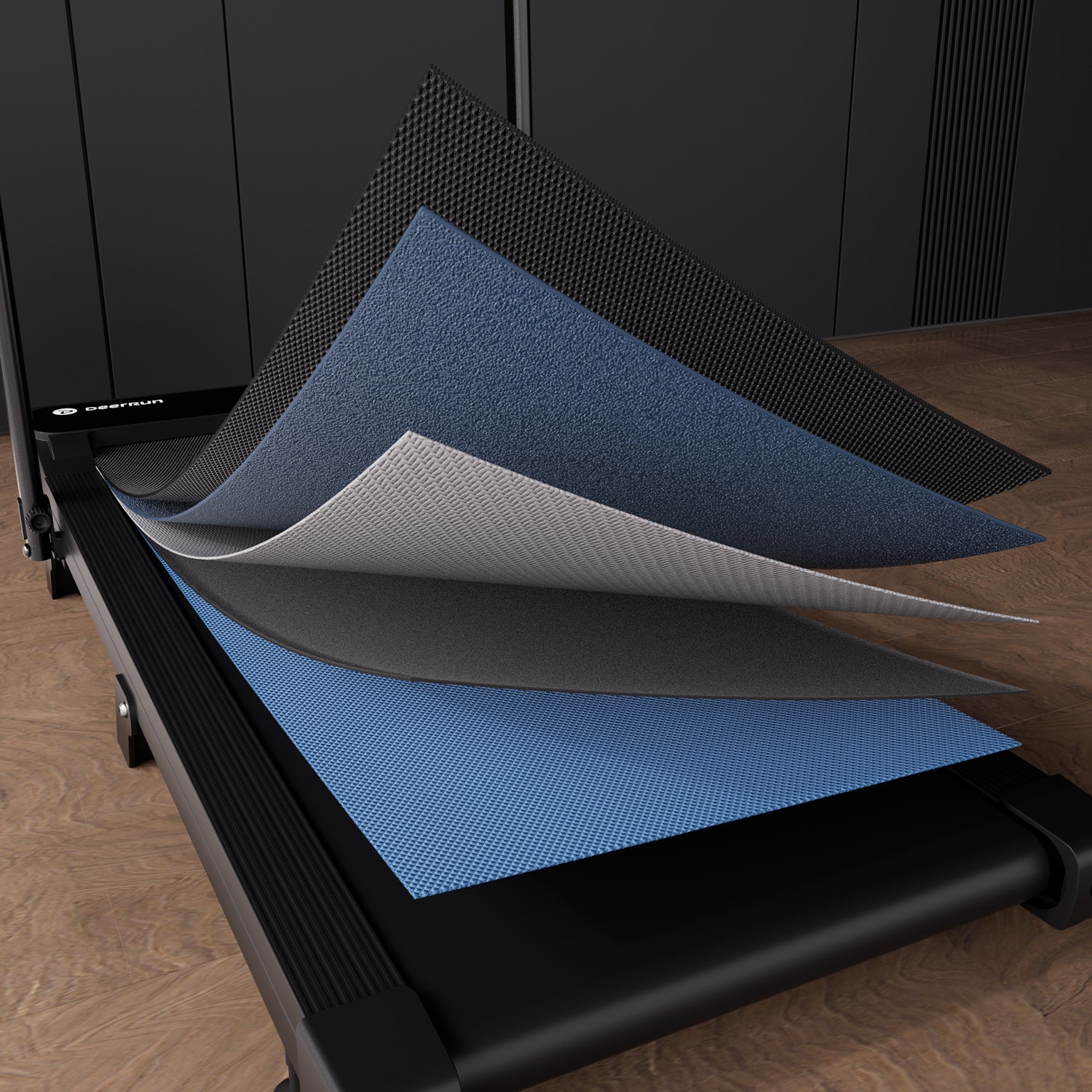 2026 New A6 Plus Handle 5% Incline 2 in 1 Foldable Treadmill with Whole Screen Upgraded Chip & NFC Support | 300 lbs, 7.5 mph, Black