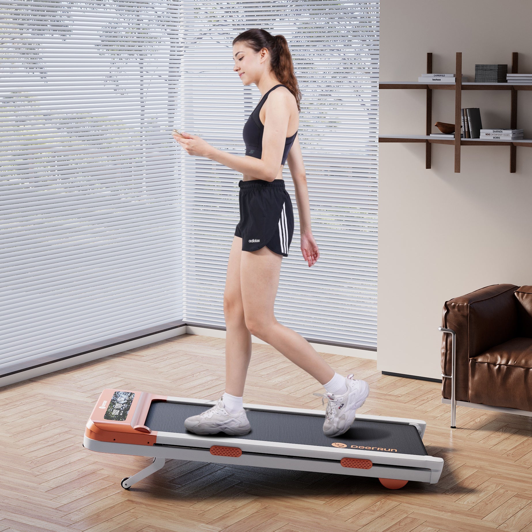 DeerRun Z10 12% Auto Incline Smart Walking Pad Treadmill with remote control