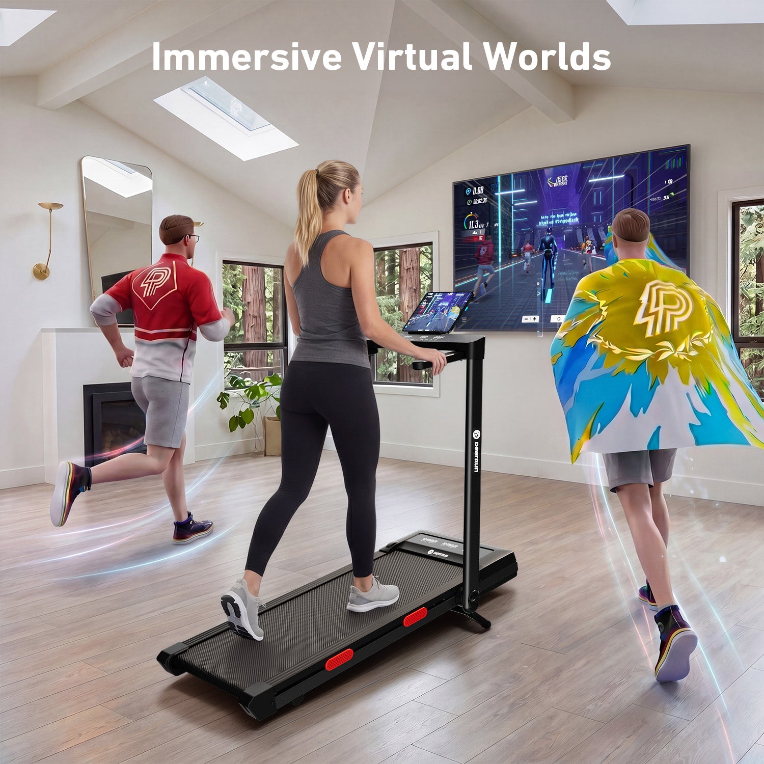 DeerRun Z10 Pro Muse Type 2 in 1 Foldable Treadmill with Remote Contro