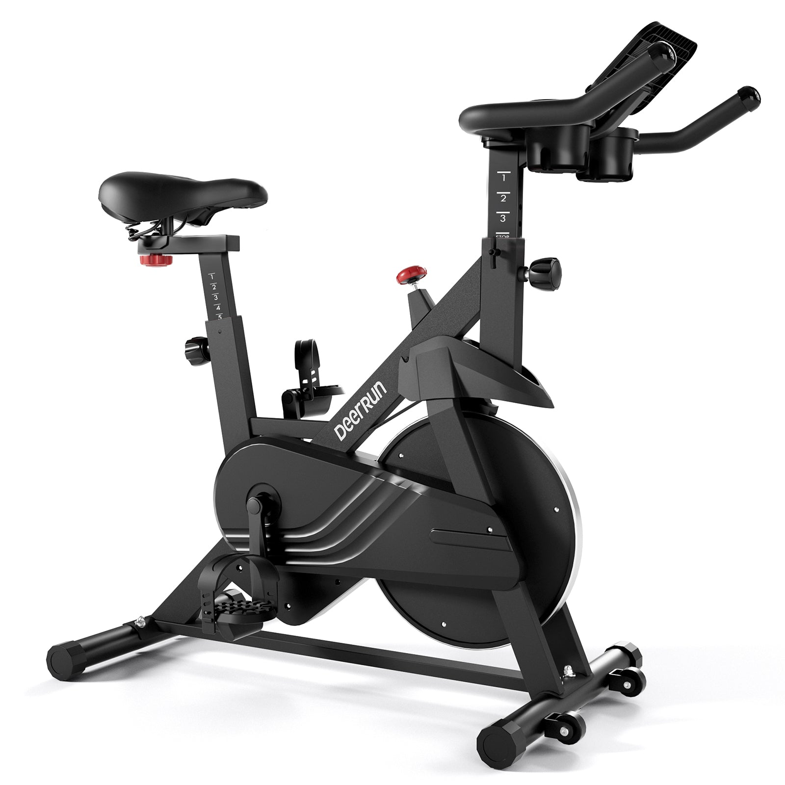 DeerRun S500 Indoor Smart Stationary Cycling Bike with PitPat App, 1-32 Magnetic Resistance-Black