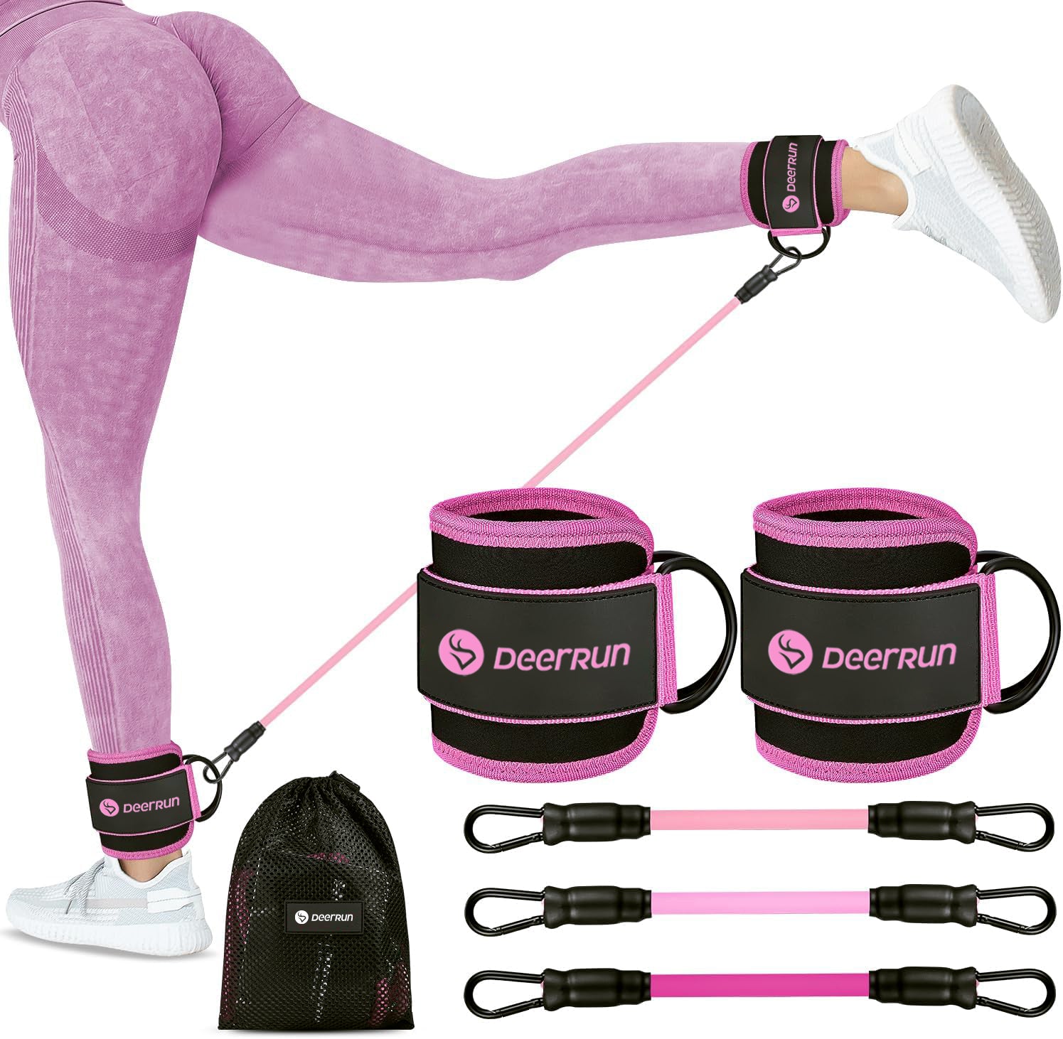 DeerRun® Ankle Resistance Bands with Cuffs