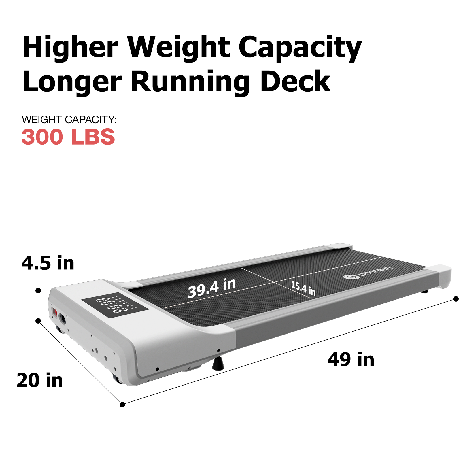 DeerRun Q1 Classic Smart Walking Pad with remote control with Treadmill Cover