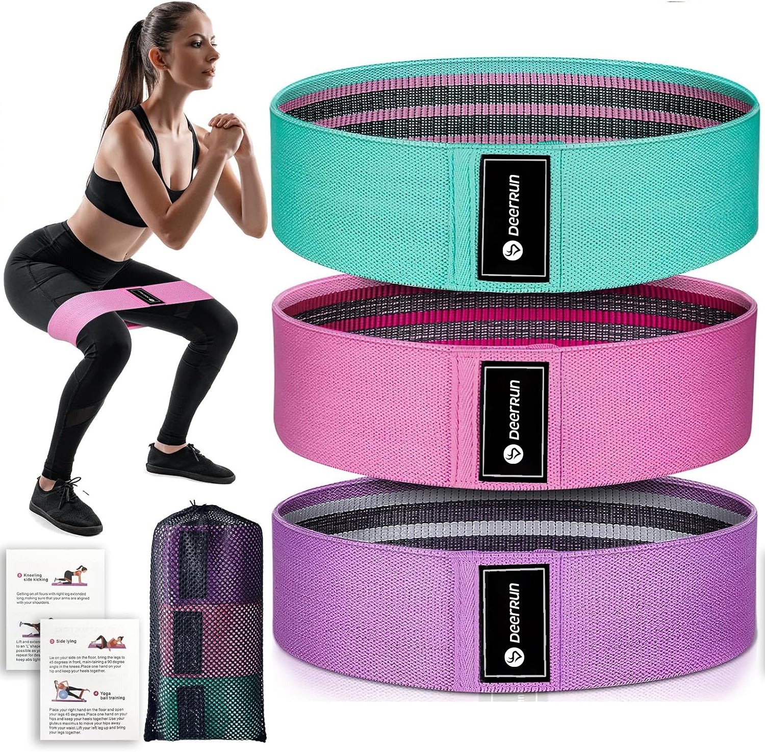 DeerRun Resistance Bands Pilates Flexbands