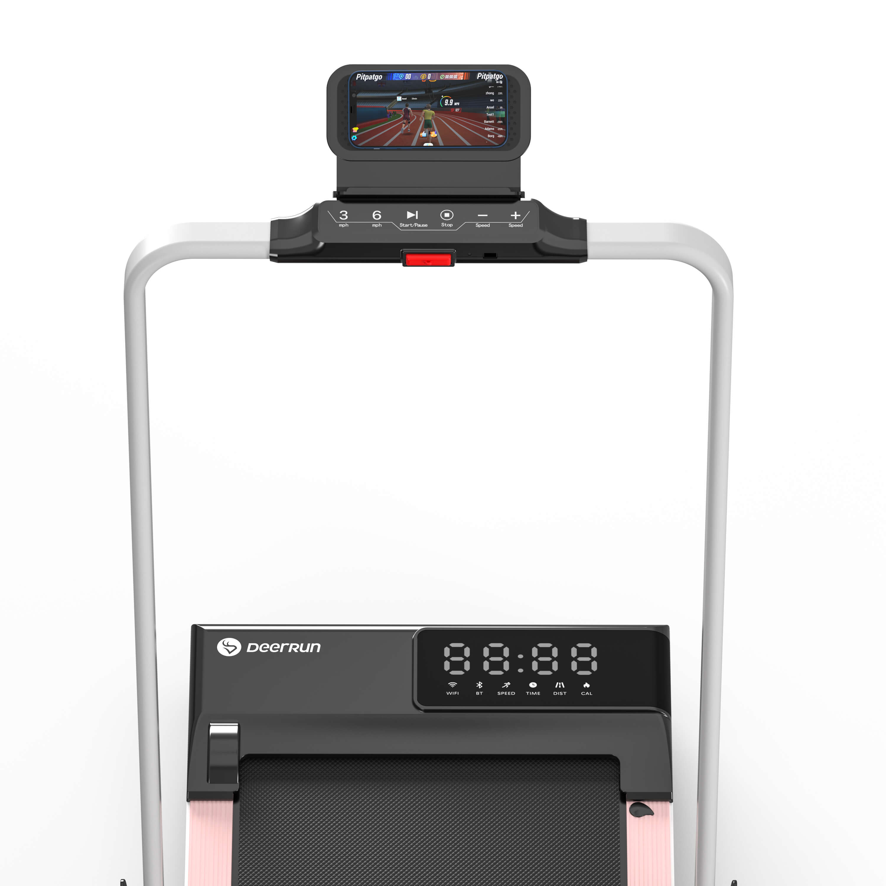 DeerRun A5 Pro Smart 2 in 1 Folding Treadmill Pink