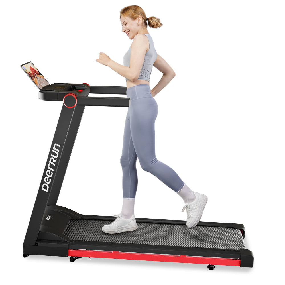 DeerRun A1 Pro Move+  6% Incline Foldable Treadmill——2025 Upgraded Chip & NFC Support | 350Lbs, 10mph Black