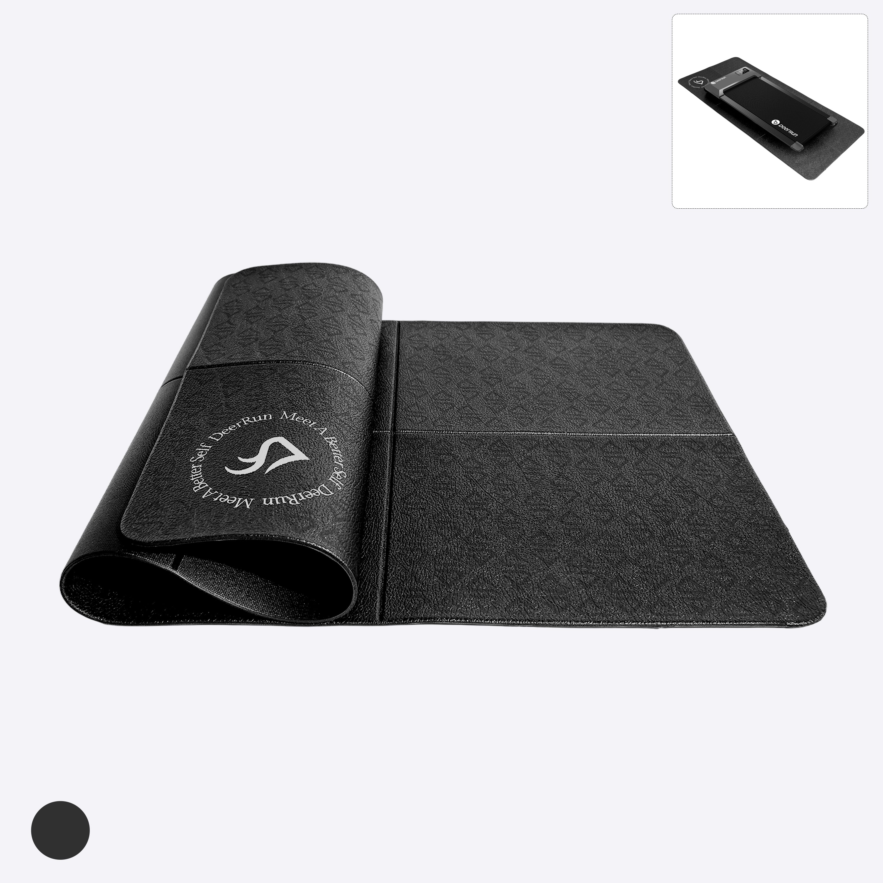 DeerRun® Glory Mat In 6MM Signature PVC, Higher Density Foldable Treadmill Mat